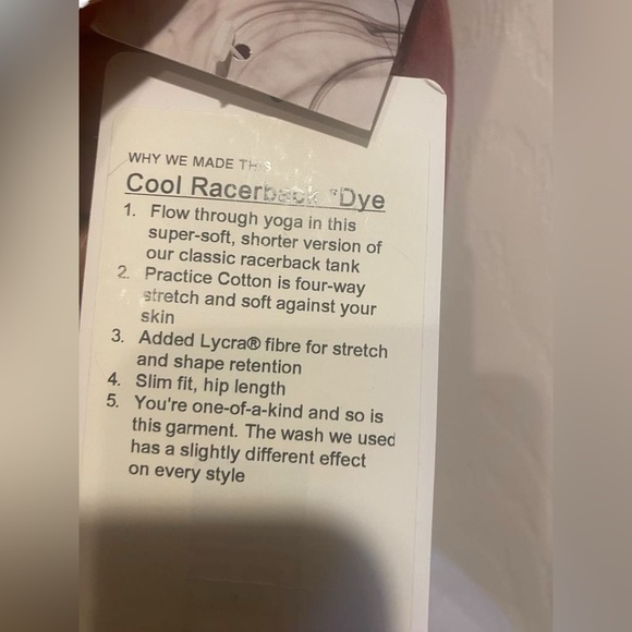 17. NWT Lululemon cool racerback dye tank Size 6 - Picture 5 of 5